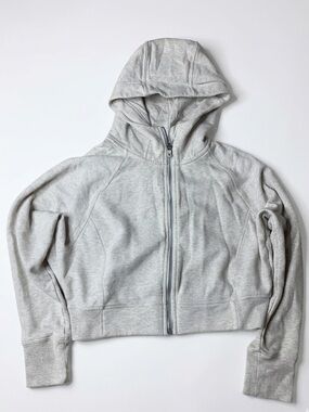 Calvin Klein Performance Grey Cropped Zip-Up Hoodie L